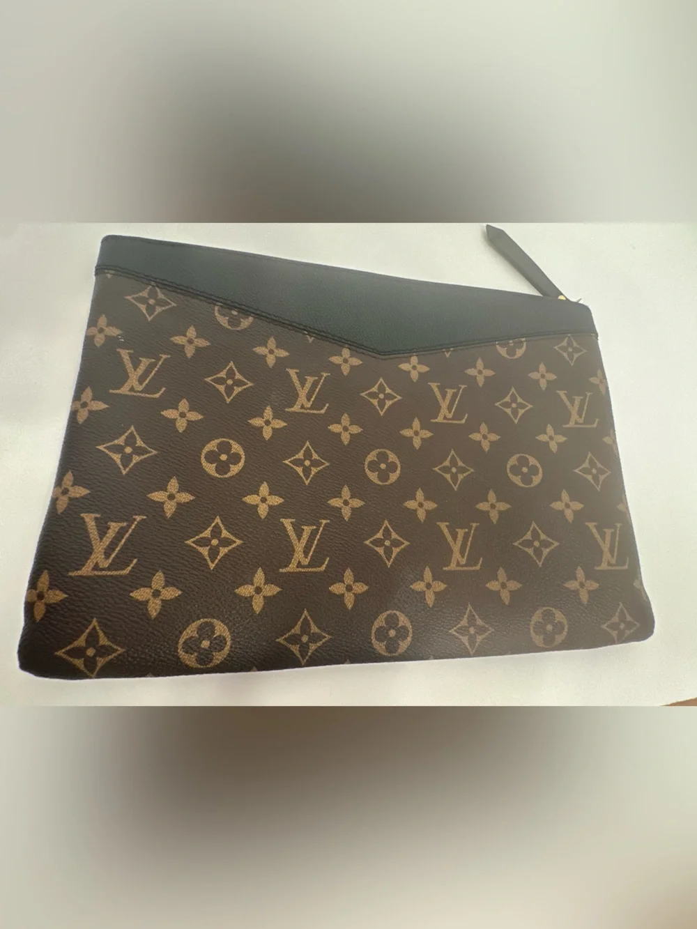 Louis Vuitton Monogram Canvas Cosmetic/Daily  Pouch with Black Trim